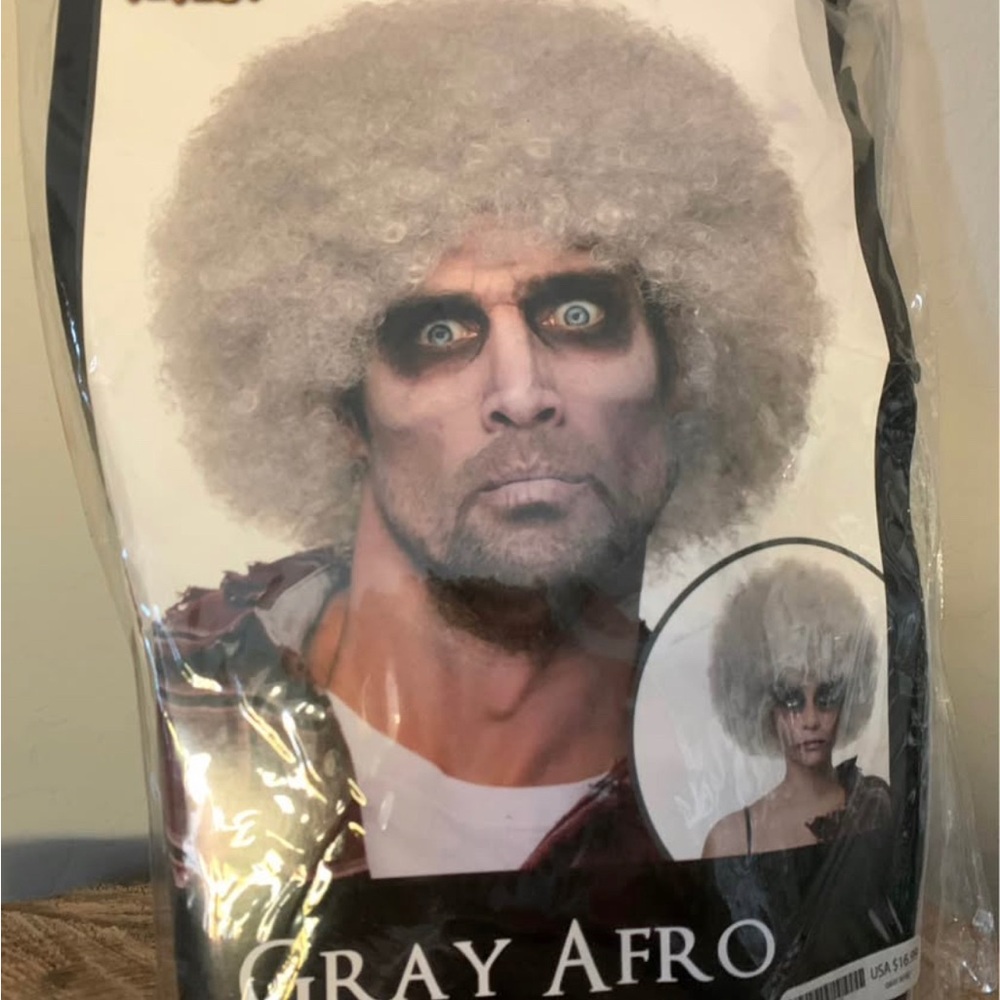 Spirit Gray Afro Wig for Men